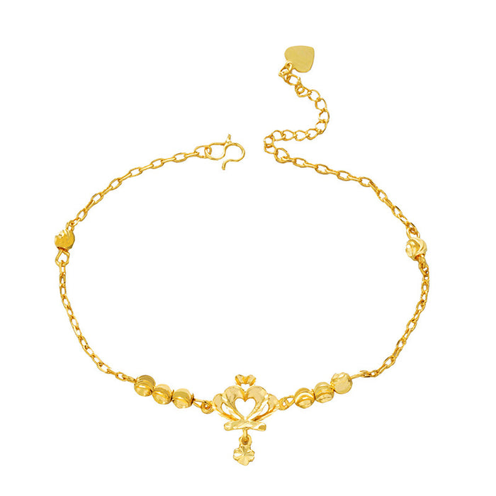 Jewelry WholesaleWholesale frosted crown gold-plated Anklet JDC-AS-Xsj003 Anklet 鑫饰界 %variant_option1% %variant_option2% %variant_option3%  Factory Price JoyasDeChina Joyas De China