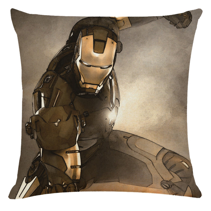 Wholesale Pillow Cover Hero Print Cotton Linen JDC-PW-Jiongkun009