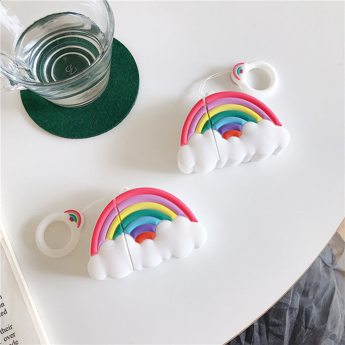 Wholesale Headphone Case Silicone Cute Rainbow Clouds Protective Cover JDC-EPC-YSD028