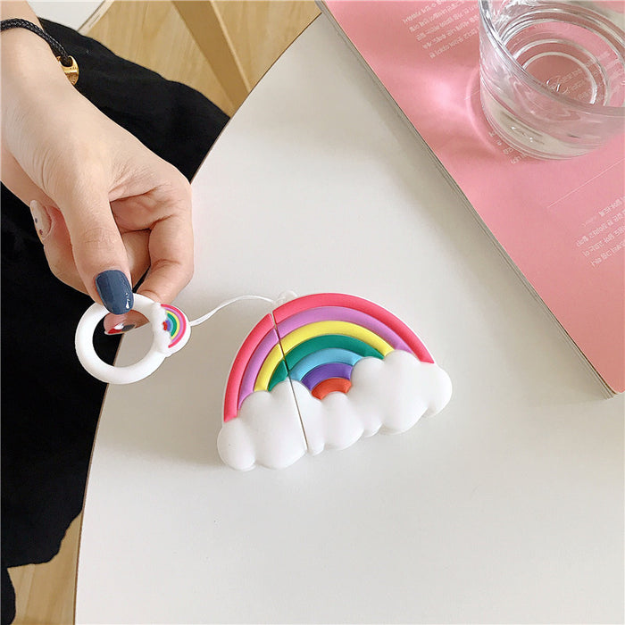 Wholesale Headphone Case Silicone Cute Rainbow Clouds Protective Cover JDC-EPC-YSD028