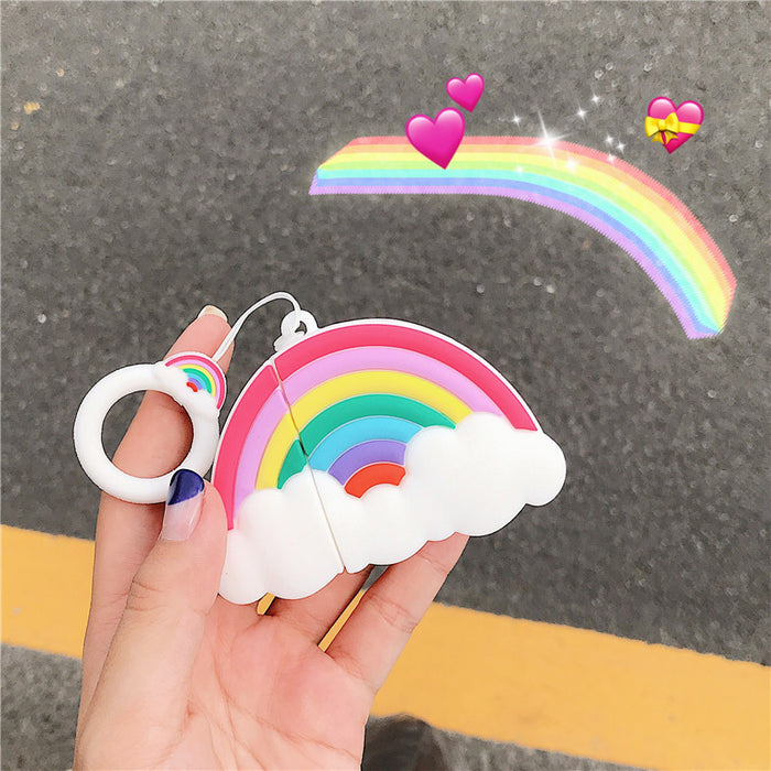 Wholesale Headphone Case Silicone Cute Rainbow Clouds Protective Cover JDC-EPC-YSD028