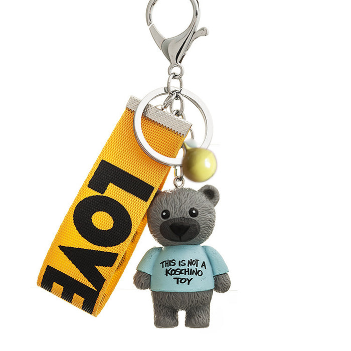 Wholesale cartoon bear key chain MOQ≥3 JDC-KC-TongY005