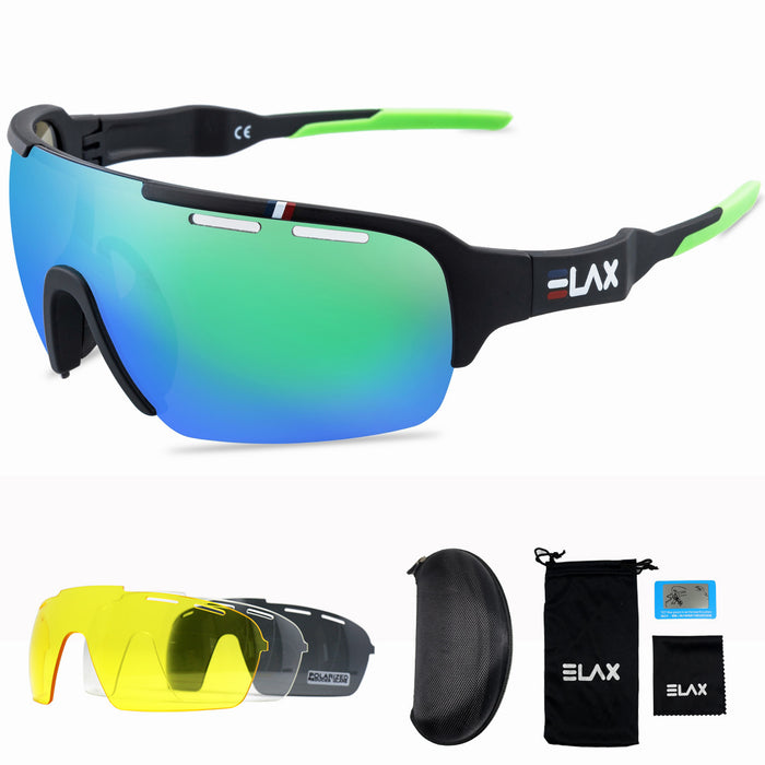 Wholesale Half Frame Polarized Cycling Glasses 4 Lens Set JDC-SG-TuN005