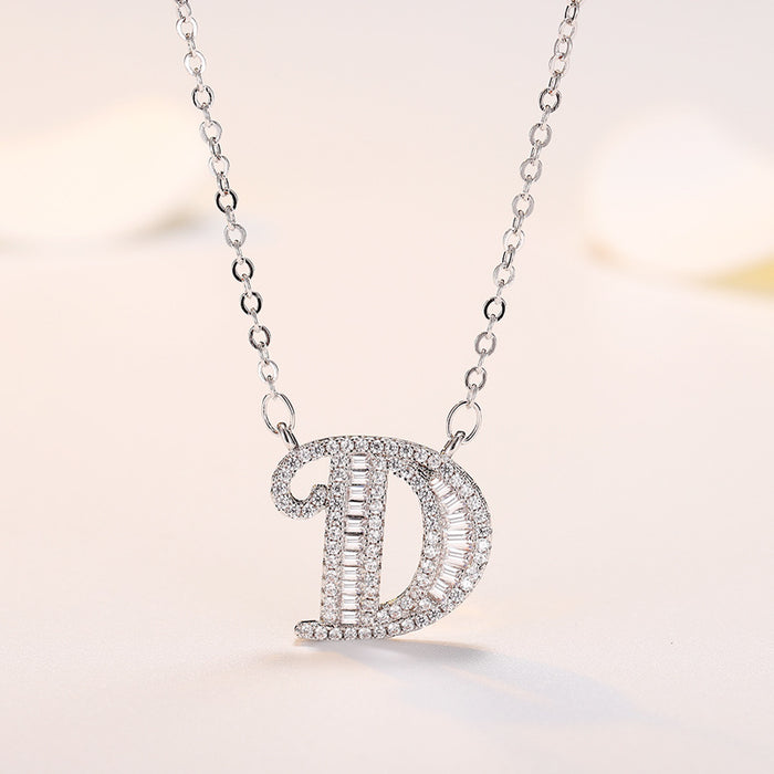 Wholesale Silver 26 Letter Necklace JDC-NE-QLX022