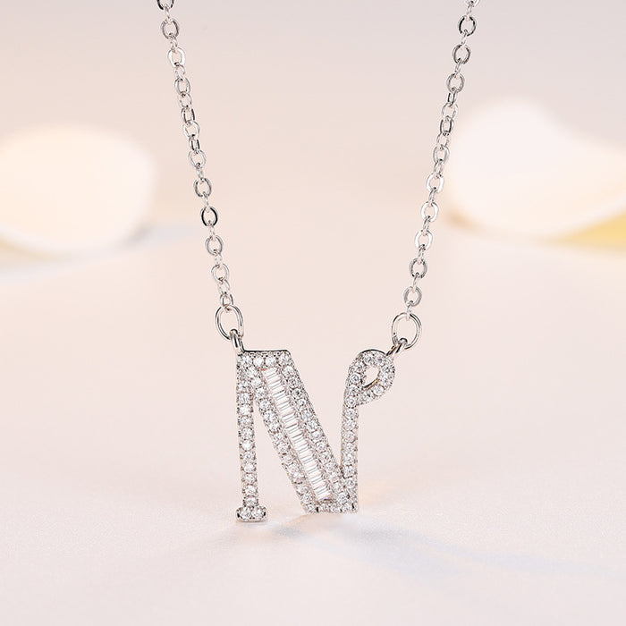 Wholesale Silver 26 Letter Necklace JDC-NE-QLX022