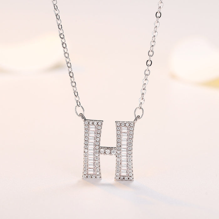 Wholesale Silver 26 Letter Necklace JDC-NE-QLX022