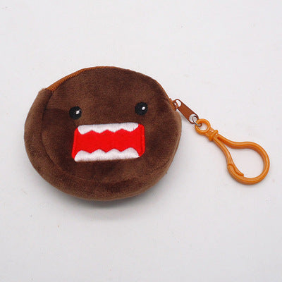 Wholesale cartoon embroidered plush coin purse with hook JDC-WT-YueC004