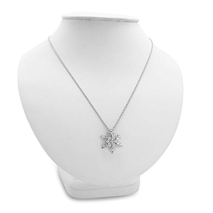 Wholesale temperament gemstone necklace zircon christmas snowflake necklace JDC-NE-shanglu002