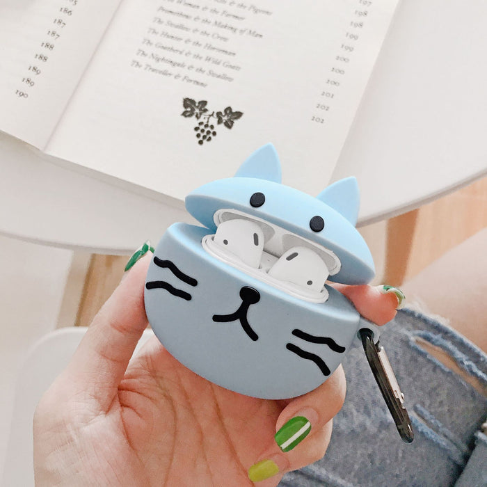 Wholesale Airpods1/2 Headphone Case Silicone Cute Big Face Cat JDC-EPC-NYJ003