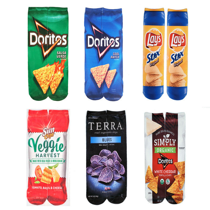 Wholesale Socks Cotton Chips Food Printing Stockings JDC-SK-ZYZ001