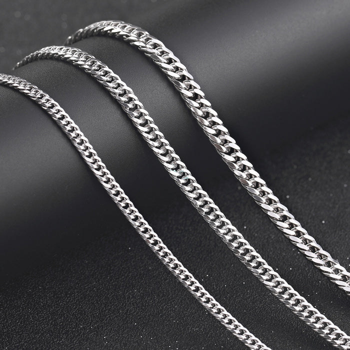 Jewelry WholesaleWholesale Polished Cuban Chain S925 Sterling Silver Necklace JDC-NE-MTN001 Necklaces 蔓天尼 %variant_option1% %variant_option2% %variant_option3%  Factory Price JoyasDeChina Joyas De China