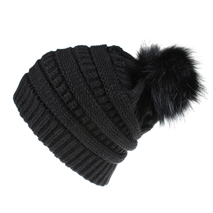 Wholesale Hat Acrylic Winter Faux Fur Fox Fur Ball Cap JDC-FH-XMi017