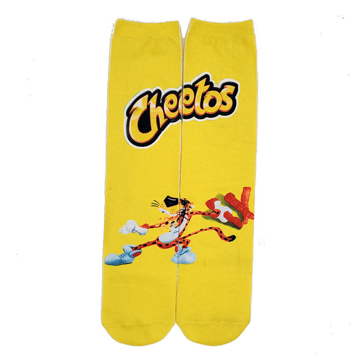 Wholesale Socks Cotton Chips Food Printing Stockings JDC-SK-ZYZ001