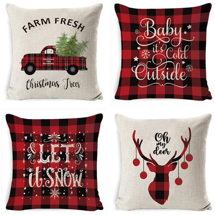 Wholesale Pillowcase Christmas Polyester Printing MOQ≥2 JDC-PW-Hehua002