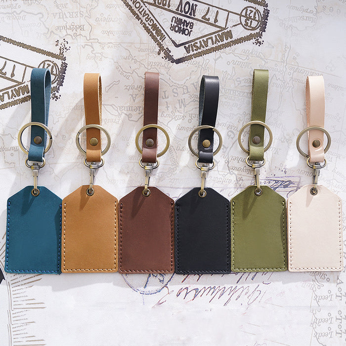 Jewelry WholesaleWholesale manual cowhide mini bus card set keychain JDC-KC-YiPi001 Keychains 意皮 %variant_option1% %variant_option2% %variant_option3%  Factory Price JoyasDeChina Joyas De China