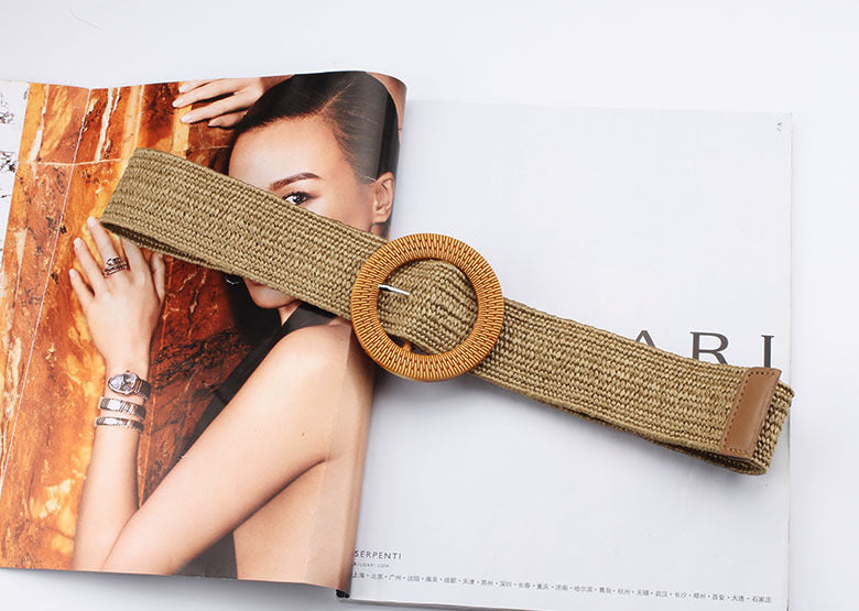 Jewelry WholesaleWholesale Cotton Linen PP Straw Woven Women's Belt JDC-WB-WangF004 Womenbelt 旺发 %variant_option1% %variant_option2% %variant_option3%  Factory Price JoyasDeChina Joyas De China