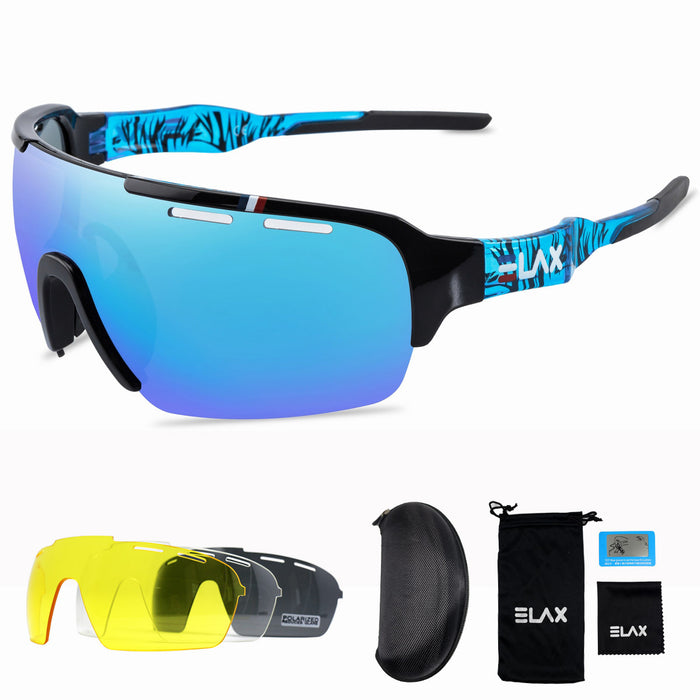 Wholesale Half Frame Polarized Cycling Glasses 4 Lens Set JDC-SG-TuN005