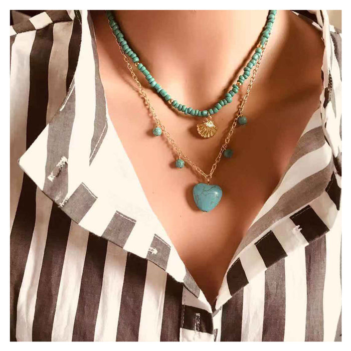 Jewelry WholesaleWholesale Personalized Love Pendant Short Necklace JDC-NE-TC291 Necklaces 腾层 %variant_option1% %variant_option2% %variant_option3%  Factory Price JoyasDeChina Joyas De China