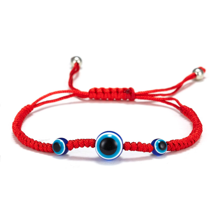 Wholesale Alloy Bracelet Blue Eye Evil Eye Red Rope Braided JDC-BT-YinH013