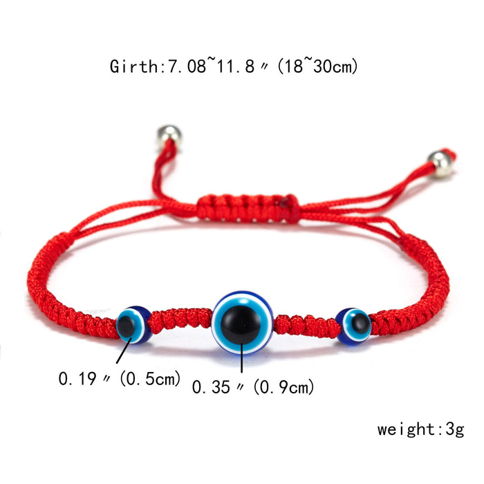 Wholesale Alloy Bracelet Blue Eye Evil Eye Red Rope Braided JDC-BT-YinH013