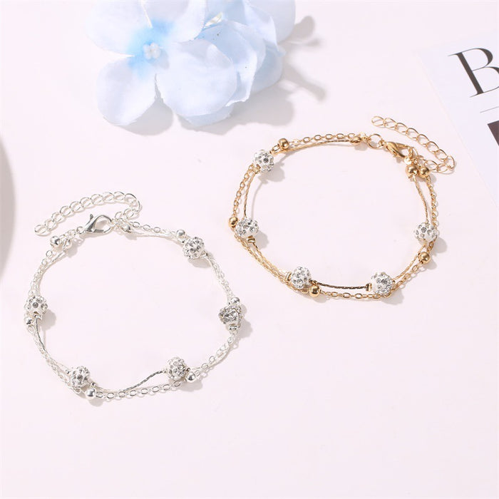 Jewelry WholesaleWholesale Copper Crystal Ball Anklet JDC-AS-D011 Anklet 晴雯 %variant_option1% %variant_option2% %variant_option3%  Factory Price JoyasDeChina Joyas De China