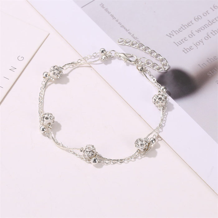 Jewelry WholesaleWholesale Copper Crystal Ball Anklet JDC-AS-D011 Anklet 晴雯 %variant_option1% %variant_option2% %variant_option3%  Factory Price JoyasDeChina Joyas De China