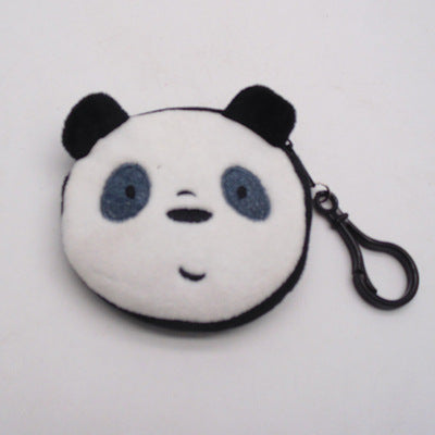 Wholesale cartoon embroidered plush coin purse with hook JDC-WT-YueC004