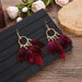 Jewelry WholesaleWholesale Rice Beads Feather Metal Earrings JDC-ES-Daiq036 Earrings 黛茜 %variant_option1% %variant_option2% %variant_option3%  Factory Price JoyasDeChina Joyas De China