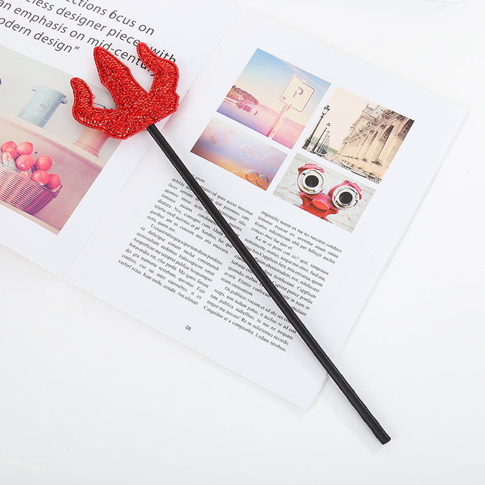 Wholesale Headband Halloween Fork Horn Demon Set Glitter Cloth Plastic JDC-HD-GL001