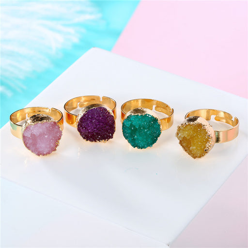 Jewelry WholesaleWholesale Imitation Natural Stone Resin Color Rings MOQ≥3 JDC-RS-Juej009 Rings 觉际 %variant_option1% %variant_option2% %variant_option3%  Factory Price JoyasDeChina Joyas De China