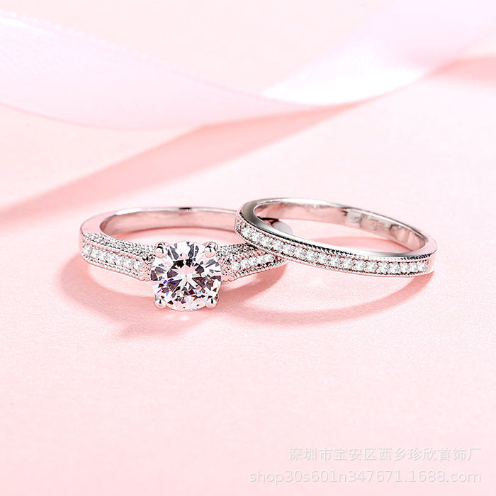 Wholesale Ring Cupronickel Micropaved Zircon Set JDC-RS-ZhenX006