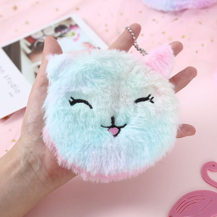 Jewelry WholesaleWholesale Kids Cat Plush Wallet Keychain MOQ≥3 JDC-KC-SMS001 Keychains 苏曼殊 %variant_option1% %variant_option2% %variant_option3%  Factory Price JoyasDeChina Joyas De China