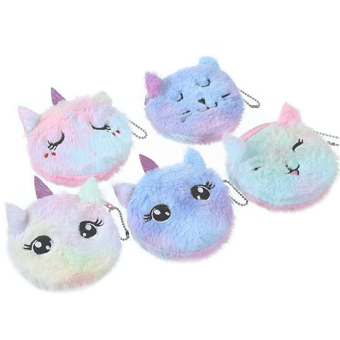 Wholesale Kids Cat Plush Wallet Keychain MOQ≥3 JDC-KC-SMS001