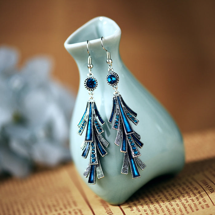 Jewelry WholesaleWholesale long alloy tassel drip oil earrings JDC-ES-daiq014 Earrings 黛茜 %variant_option1% %variant_option2% %variant_option3%  Factory Price JoyasDeChina Joyas De China