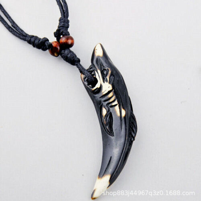 Jewelry WholesaleWholesale Shark Tooth Necklace Pendant MOQ≥3 JDC-NE-Shangd013 Necklaces 双德 %variant_option1% %variant_option2% %variant_option3%  Factory Price JoyasDeChina Joyas De China