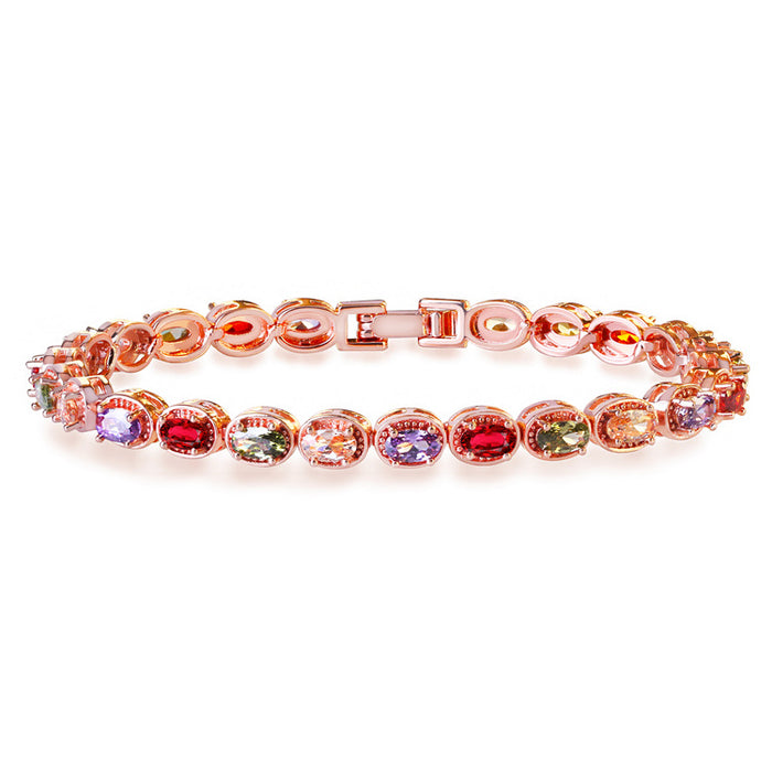 Jewelry WholesaleWholesale Copper Zircon Colored Bracelet For Women JDC-BT-DDD003 Bracelet 嘟嘟蝶 %variant_option1% %variant_option2% %variant_option3%  Factory Price JoyasDeChina Joyas De China