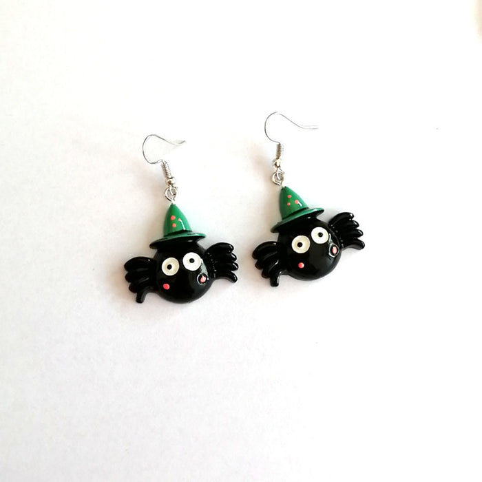 Wholesale Earrings Resin Halloween Skull Ghost Earrings JDC-ES-Xienuo003