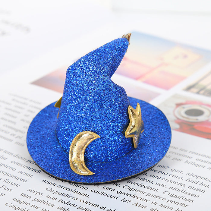 Wholesale Hair Clips Halloween Curved Hat Witch Hat Felt Cloth JDC-HC-GL010