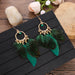 Jewelry WholesaleWholesale Rice Beads Feather Metal Earrings JDC-ES-Daiq036 Earrings 黛茜 %variant_option1% %variant_option2% %variant_option3%  Factory Price JoyasDeChina Joyas De China