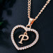 Jewelry WholesaleWholesale 26 letter zircon love necklace JDC-NE-Saip019 Necklaces 赛蒲 %variant_option1% %variant_option2% %variant_option3%  Factory Price JoyasDeChina Joyas De China