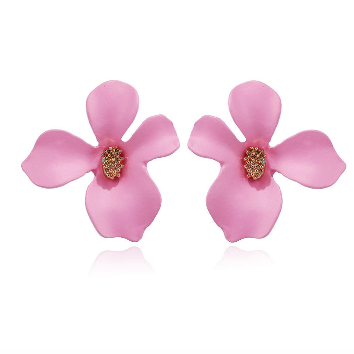 Jewelry WholesaleWholesale temperament flower alloy small fresh petal earrings JDC-ES-Hemin006 Earrings 和鸣 %variant_option1% %variant_option2% %variant_option3%  Factory Price JoyasDeChina Joyas De China