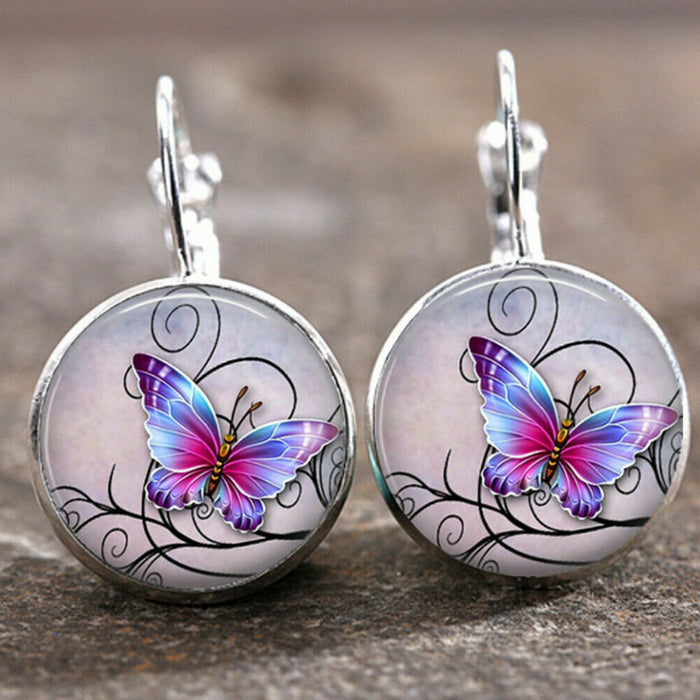 Wholesale Time Stone Pendant Moon Angel Earrings  JDC-ES-Saip048