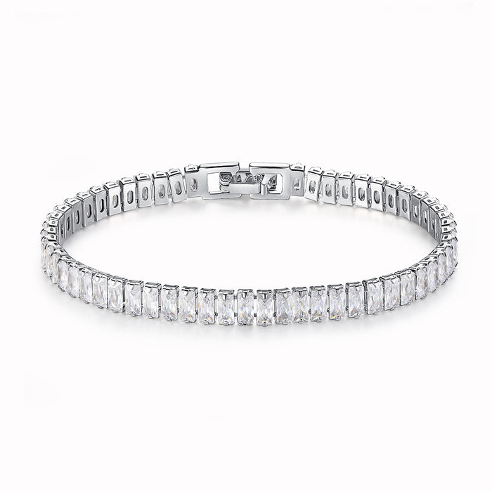 Jewelry WholesaleWholesale square Zircon Bracelet tennis chain JDC-BT-MiMeng032 Bracelet 米萌 %variant_option1% %variant_option2% %variant_option3%  Factory Price JoyasDeChina Joyas De China