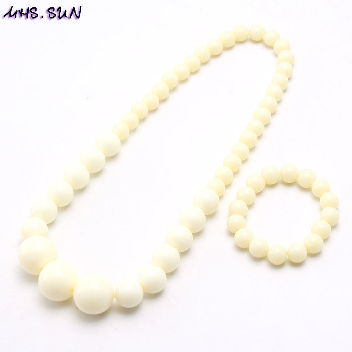 Wholesale Kids Beaded Necklace Candy Color Acrylic JDC-NE-nijia002