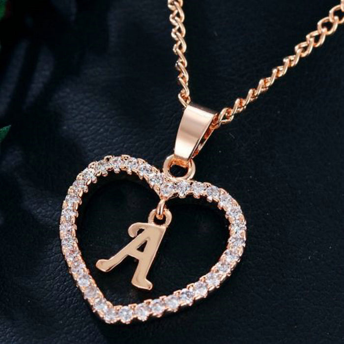 Jewelry WholesaleWholesale 26 letter zircon love necklace JDC-NE-Saip019 Necklaces 赛蒲 %variant_option1% %variant_option2% %variant_option3%  Factory Price JoyasDeChina Joyas De China