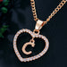 Jewelry WholesaleWholesale 26 letter zircon love necklace JDC-NE-Saip019 Necklaces 赛蒲 %variant_option1% %variant_option2% %variant_option3%  Factory Price JoyasDeChina Joyas De China