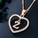 Jewelry WholesaleWholesale 26 letter zircon love necklace JDC-NE-Saip019 Necklaces 赛蒲 %variant_option1% %variant_option2% %variant_option3%  Factory Price JoyasDeChina Joyas De China