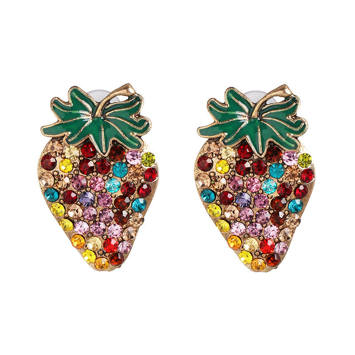 Wholesale Strawberry Stud Earrings Stereo Simulation Fruit Earrings JDC-ES-jj403