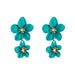 Jewelry WholesaleWholesale flower double layer long green alloy earrings JDC-ES-HEM002 Earrings 和鸣 %variant_option1% %variant_option2% %variant_option3%  Factory Price JoyasDeChina Joyas De China