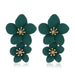 Jewelry WholesaleWholesale flower double layer long green alloy earrings JDC-ES-HEM002 Earrings 和鸣 %variant_option1% %variant_option2% %variant_option3%  Factory Price JoyasDeChina Joyas De China